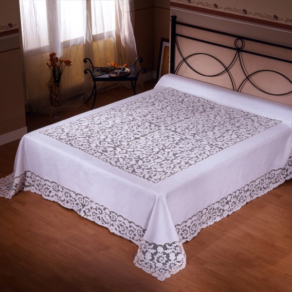 Copriletto Matrimoniale Intaglio In Puro Lino Cappellini Store Copriletto Copriletto All Uncinetto Idee Letto