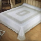 Completo Letto e Tavola in Lino con Ricamo Sfilato Siciliano – Copriletto, Lenzuolo, Tovaglia x12