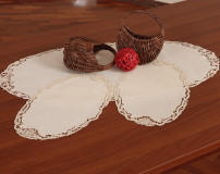 Venice-Burano Lace Handmade Doilies in Pure Linen Bellora