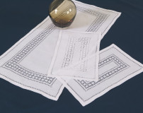 Norwegian Lace Handmade Doilies 3 pcs in Pure Linen