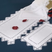 Needle Stitch Doilies in Pure Linen
