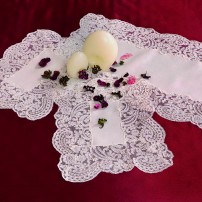 Rebrodè Lace 3 pcs Doilies in Pure Linen Bellora