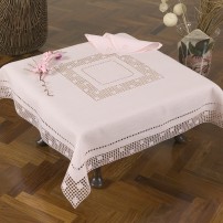 Hand-Embroidered Needlepoint & Gigliucci Linen Centerpiece – Made in Italy