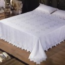 Sicilian Stitch Bedcover in Pure Linen