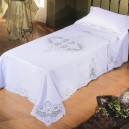 Sicilian Stitch single Set in Pure Linen