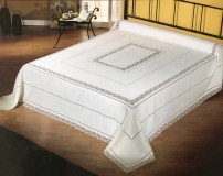Intaglio Thread Bedcover in Pure Linen