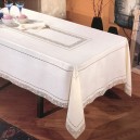 Intaglio Thread Tablecloth in Pure Linen