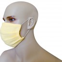 1 Face Mask in pure linen lemon yellow color with 10 spare filters included
