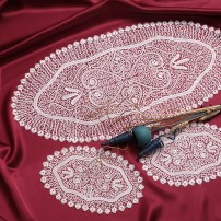 Handcrafted Cantù lace centerpiece set