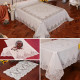 Set Letto 3 Pezzi in Lino con Pizzo Rebrodé – Copriletto, Lenzuola e Tovaglia