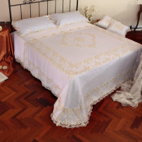Coordinato Letto e Tavola in Lino con Pizzo Rebrodé Lurex – Copriletto, Lenzuolo, Tovaglia