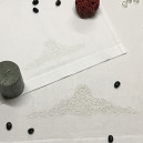 Set Asciugamani Bagno in Lino con Pizzo Cantù – Ricamo a Mano